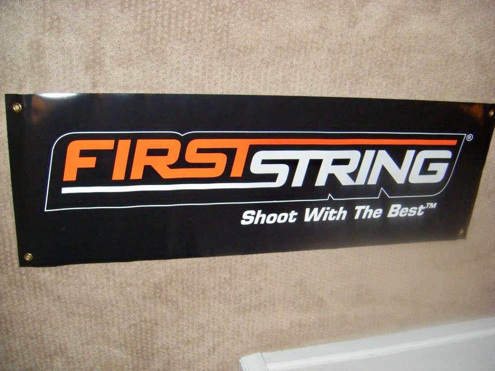 1 New First String Bowstrings Vinyl Banner (LAST 1)