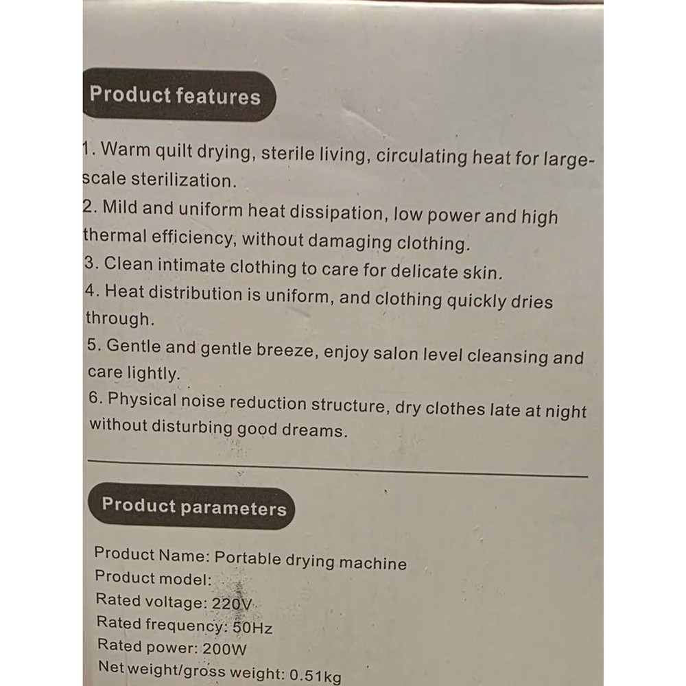 NEW Portable Drying Machine