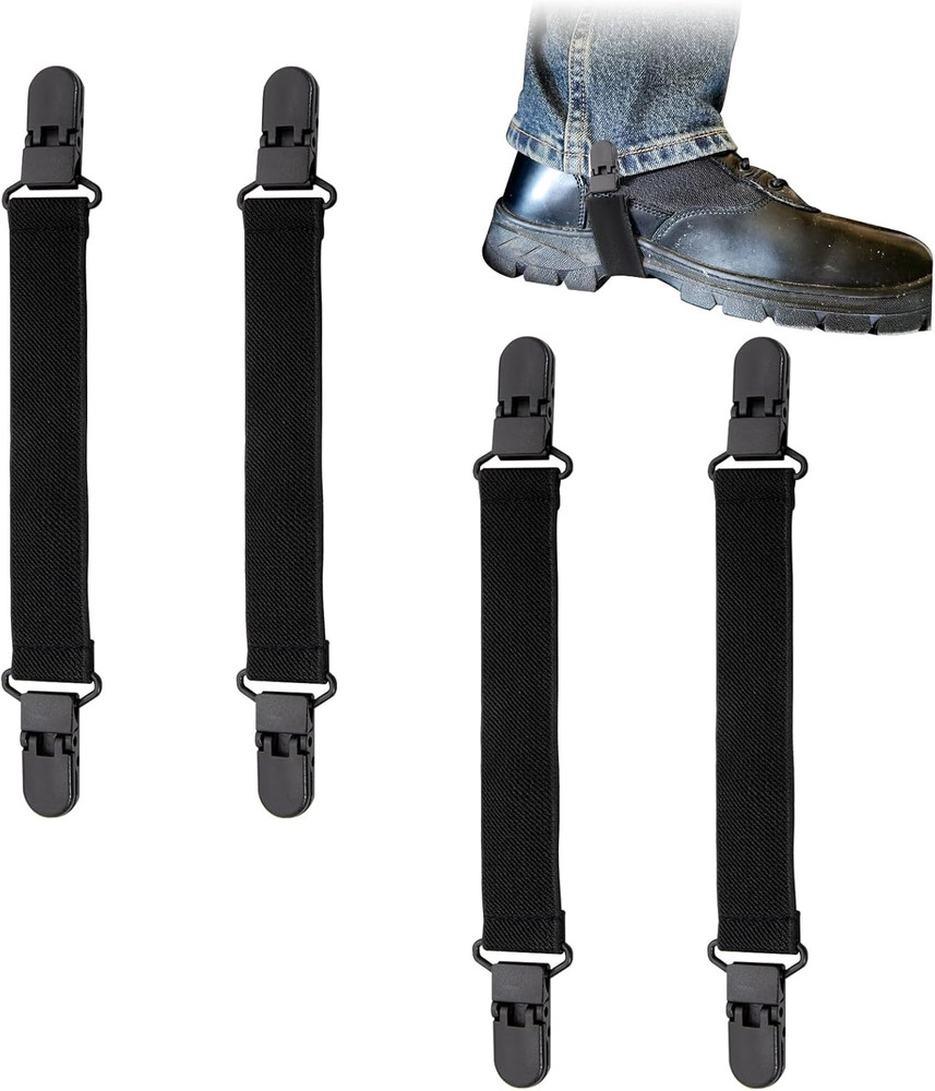 4 Pcs Boot Straps for Cowboy Boots, Adjustable Elastic Boot Straps Clamp for Pan