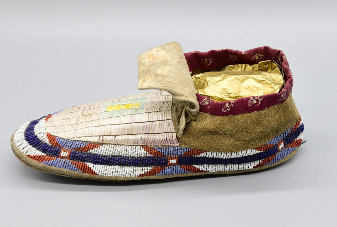 Sioux Quill and Beaded Moccasins Native American