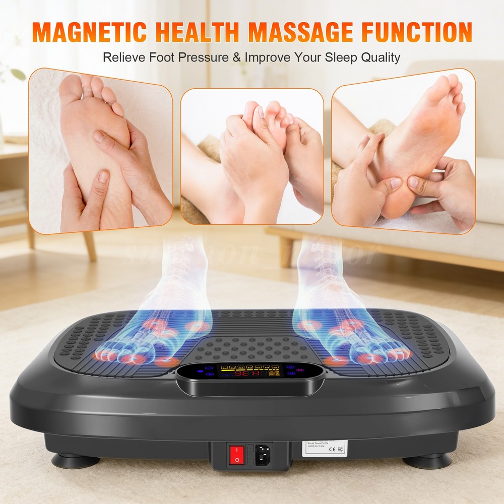 Vibration Plate Exercise Machine–200 Speed Levels + 10 Preset Programs 450lbs