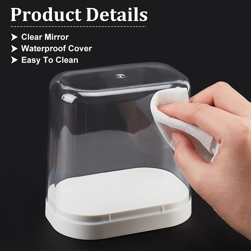 2Sets Transparent Plastic Minifigure Display Cases Dustproof s Display Box