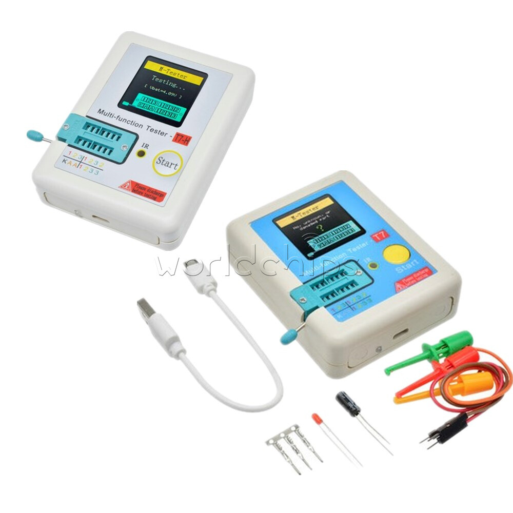 C-T7-H high precision transistor tester 1.8 inches Capacitance Meter + Cable Kit