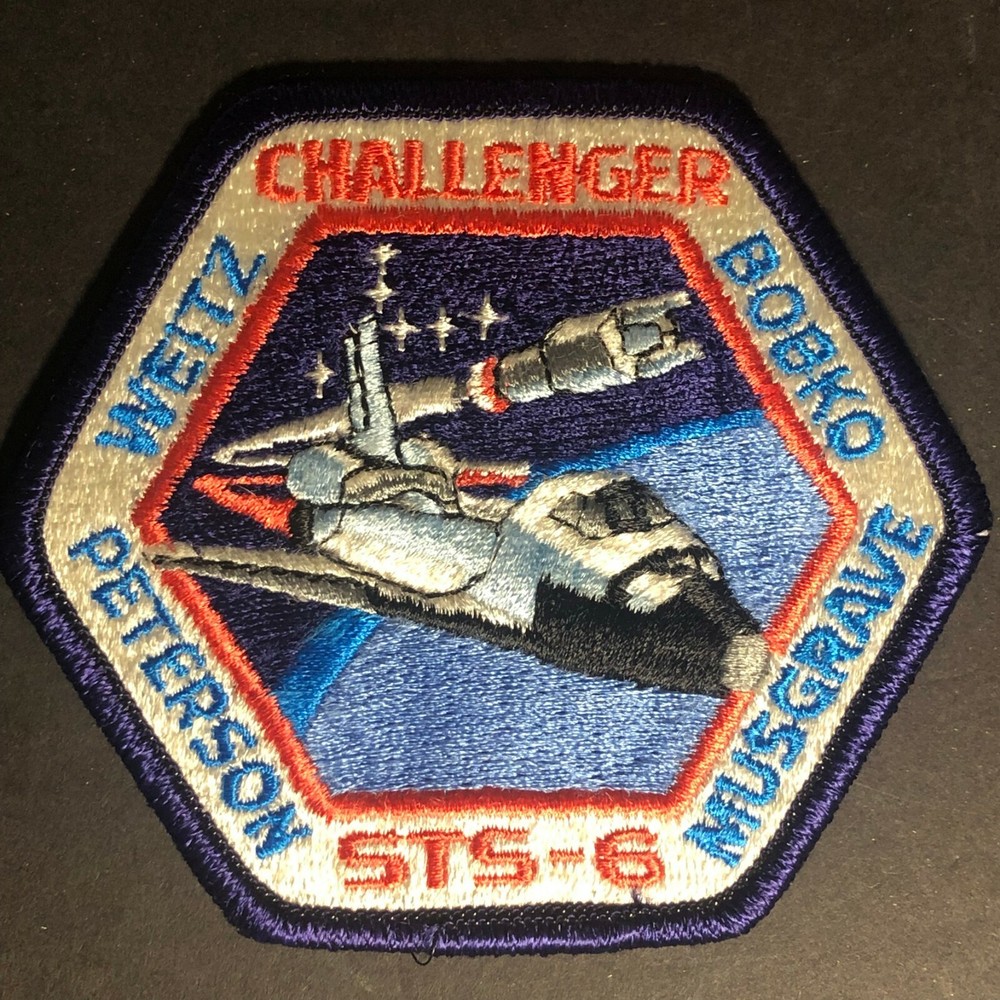 Vintage NASA Space Shuttle Challenger STS-6 Embroidered Patch