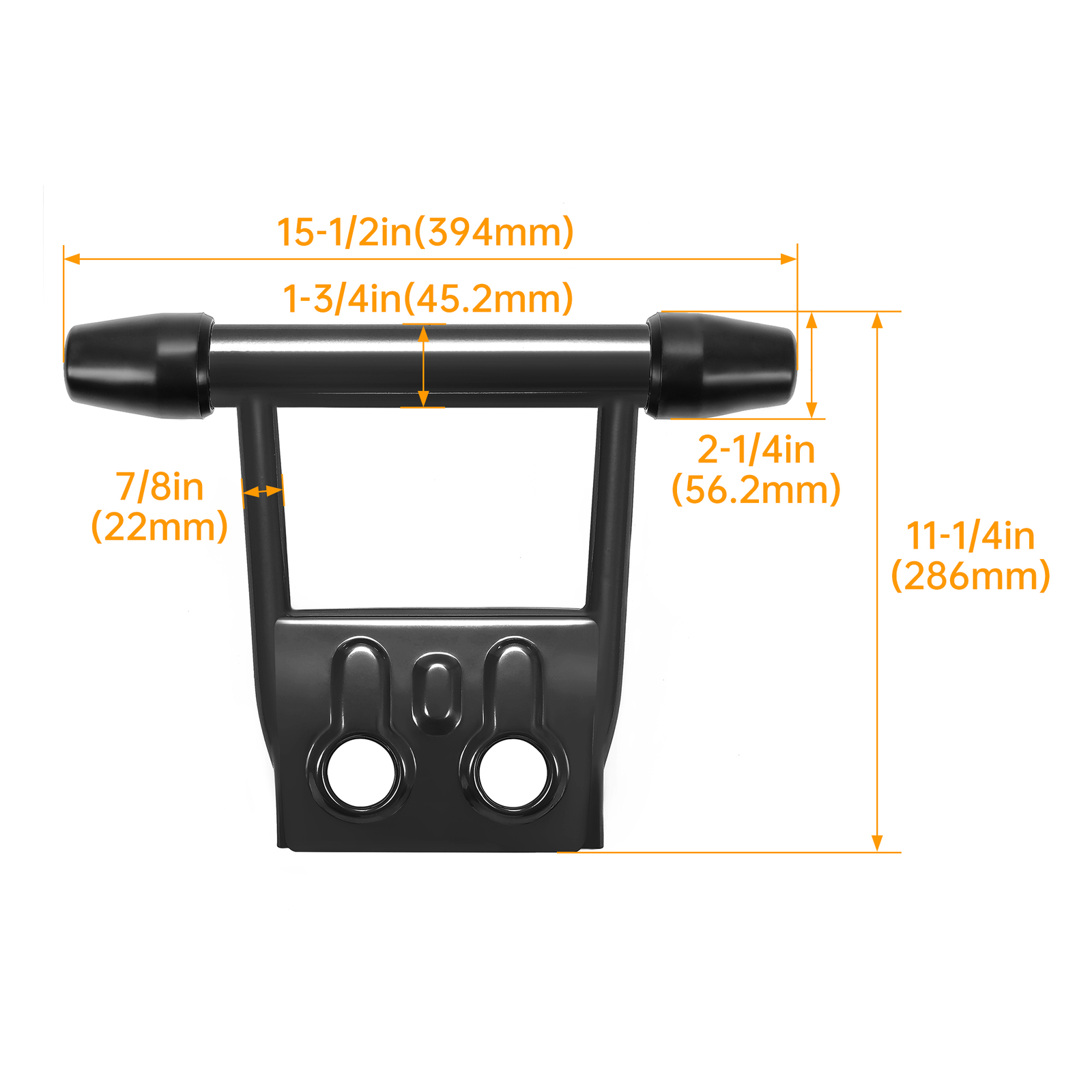 New For Yamaha Banshee 1987-2006 Black Front Bumper Guard & Rubber End Caps