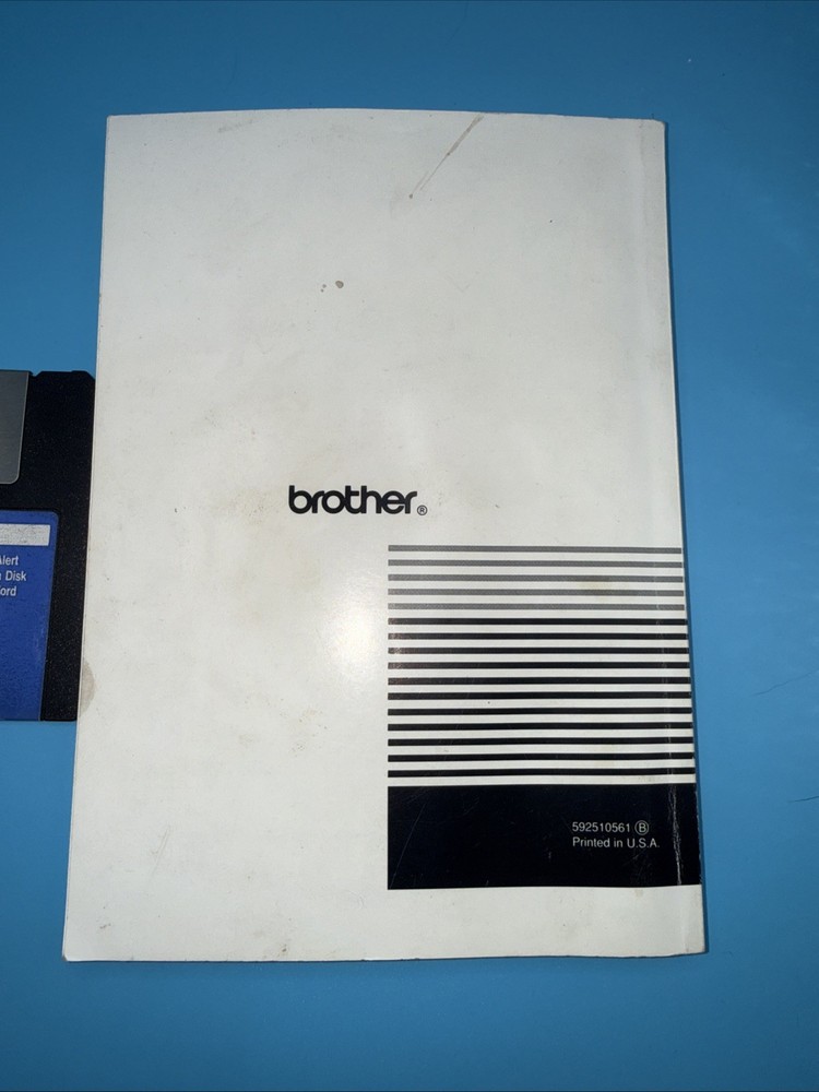 Brother WP-3400 Word Processor User Guide Manual W/ Original Program Floppy Disk