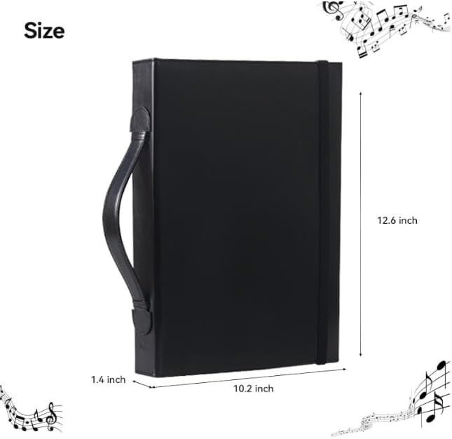 Choir Music Folder with Handle & Strap Choir Folder 3-Ring Binder