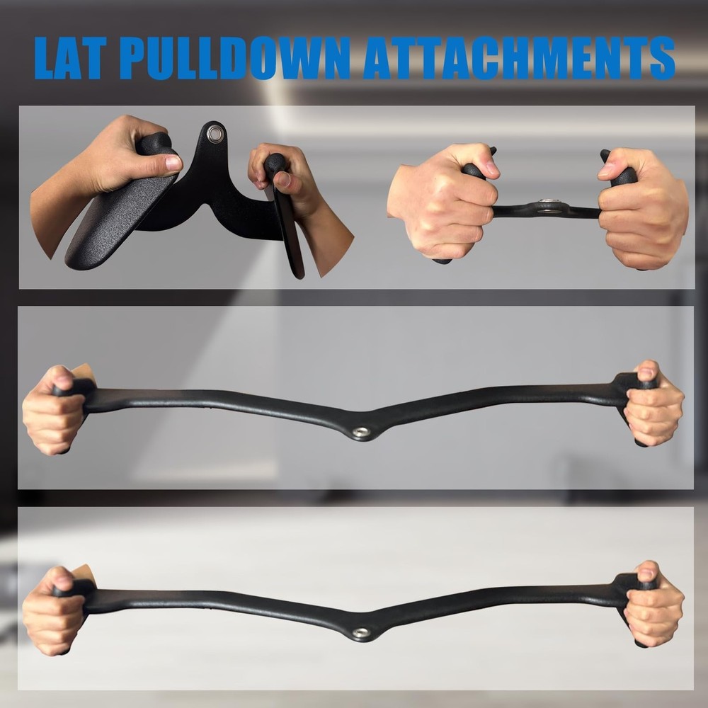 BLUSLM LAT Pulldown Attachments, LAT Bar Cable Machine Attachment,T-bar V-bar...
