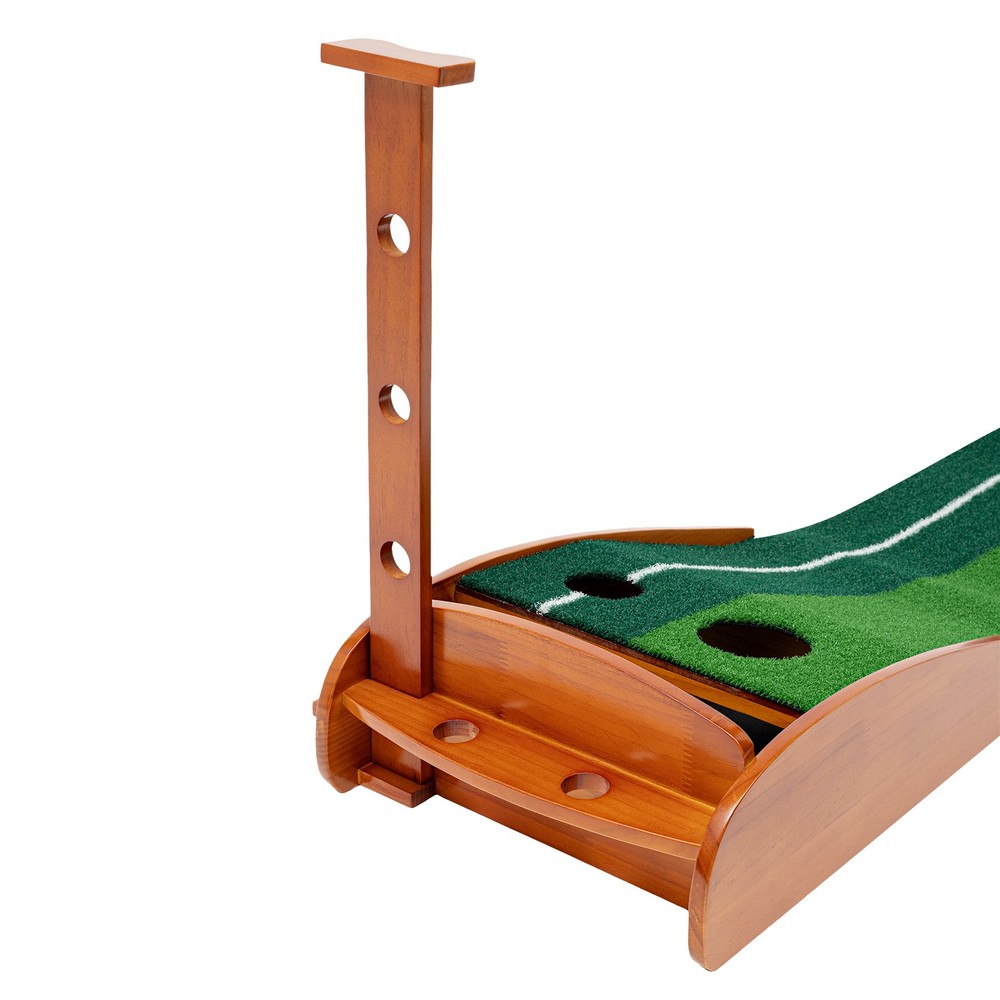 Indoor Golf Putting Green Practice Mat Exerciser W/Auto Ball Return Training Aid