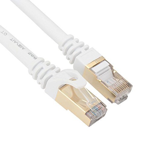 CAT7 Network Cable Copper Gold Plated SFTP Shielded Ethernet RJ45 Patch Cord lot