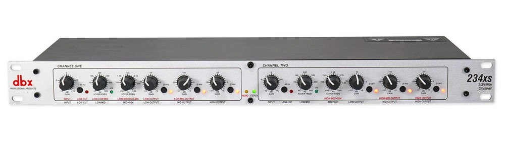 DBX 234XS Rack Mount Stereo 2/3/4-Way Crossover Pro Audio Sound Processor+Cables