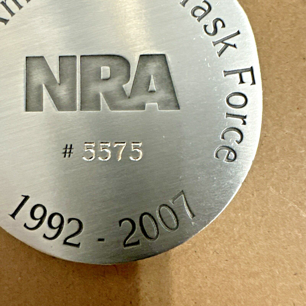 1992 2007 National Rifle Association Second Amendment Task Force Medallion #5575