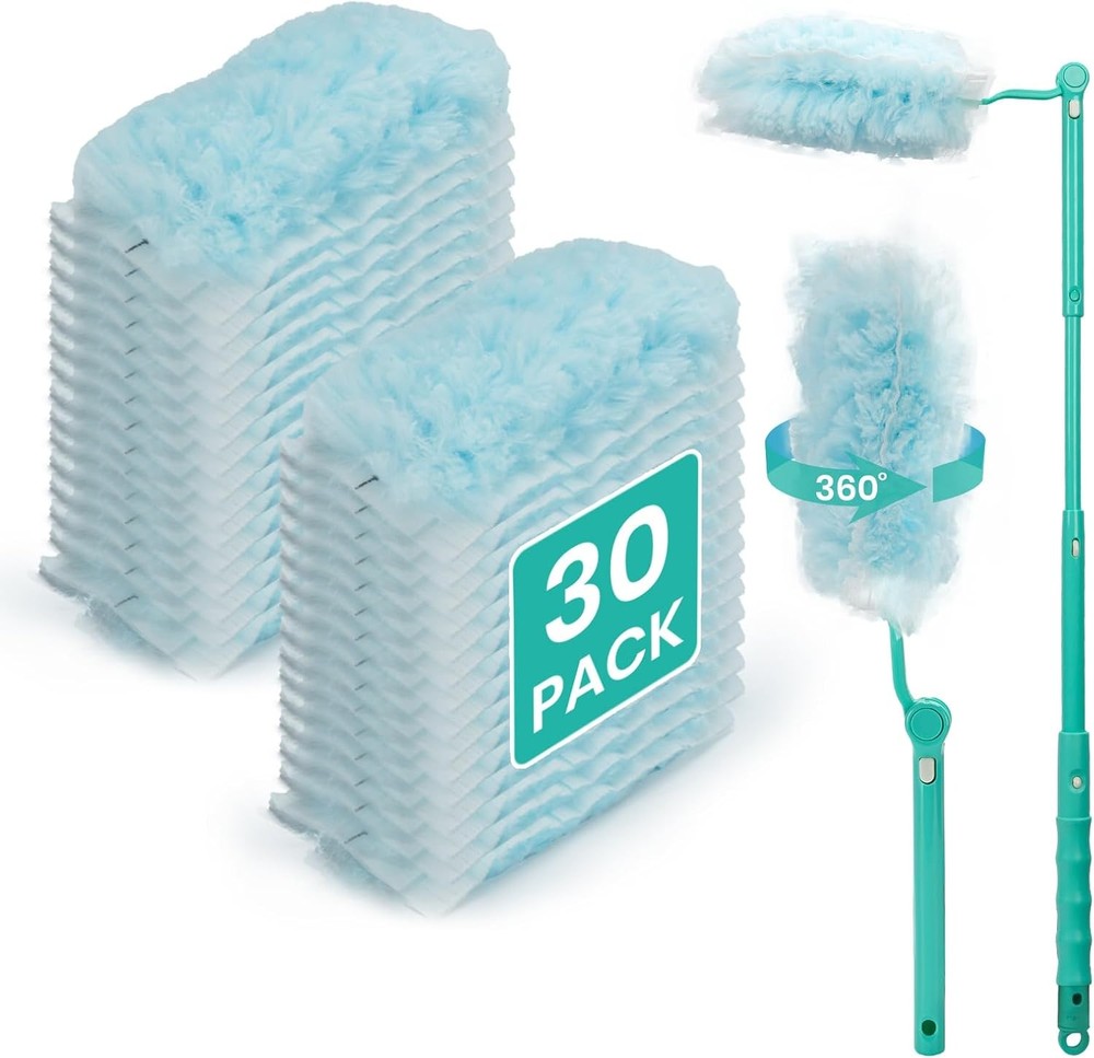 360° Heavy Duty Duster Kit with Extens Handle and Static Duster Refills