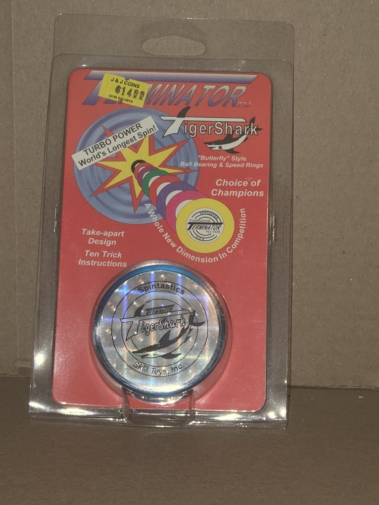 Spintastics Technic Tigershark blue/turquoise Fixed Yo-Yo  NEW