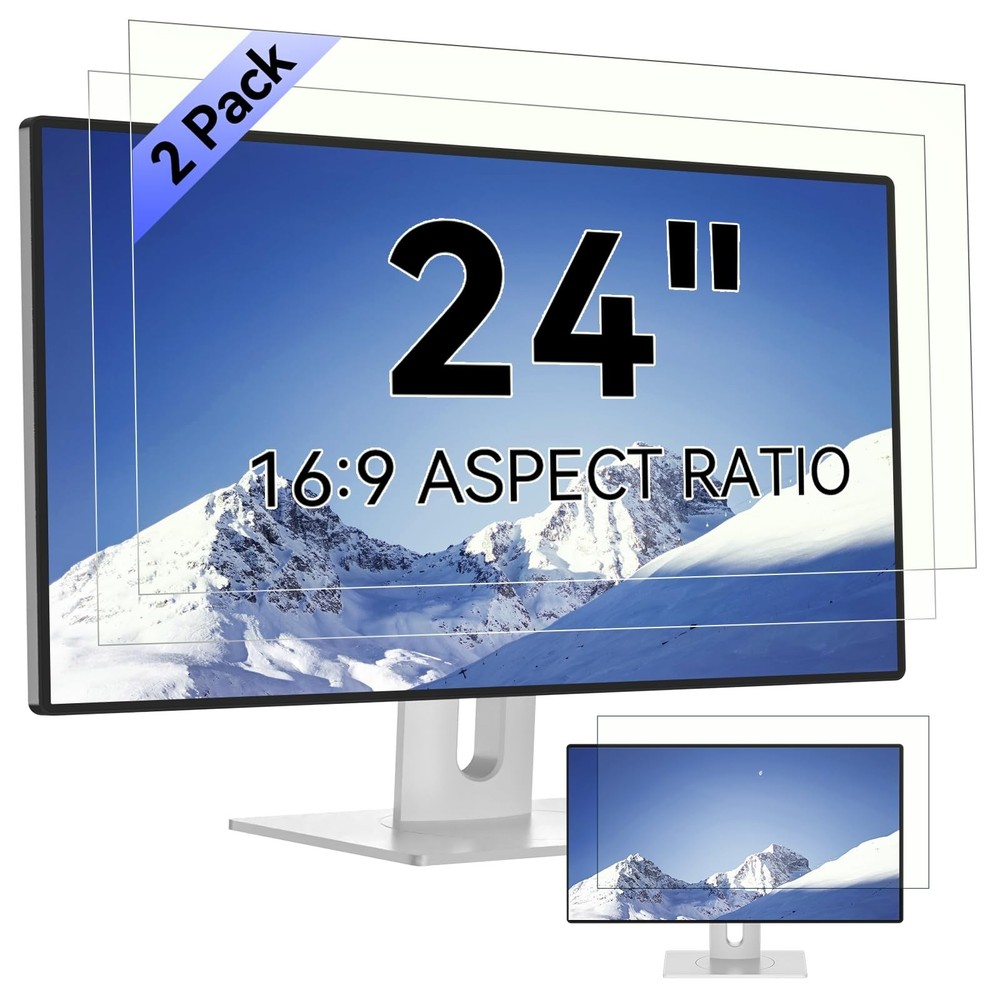 [2-Pack] 24 Inch Computer Blue Light Blocking Screen Protector for 16:9 Wides...