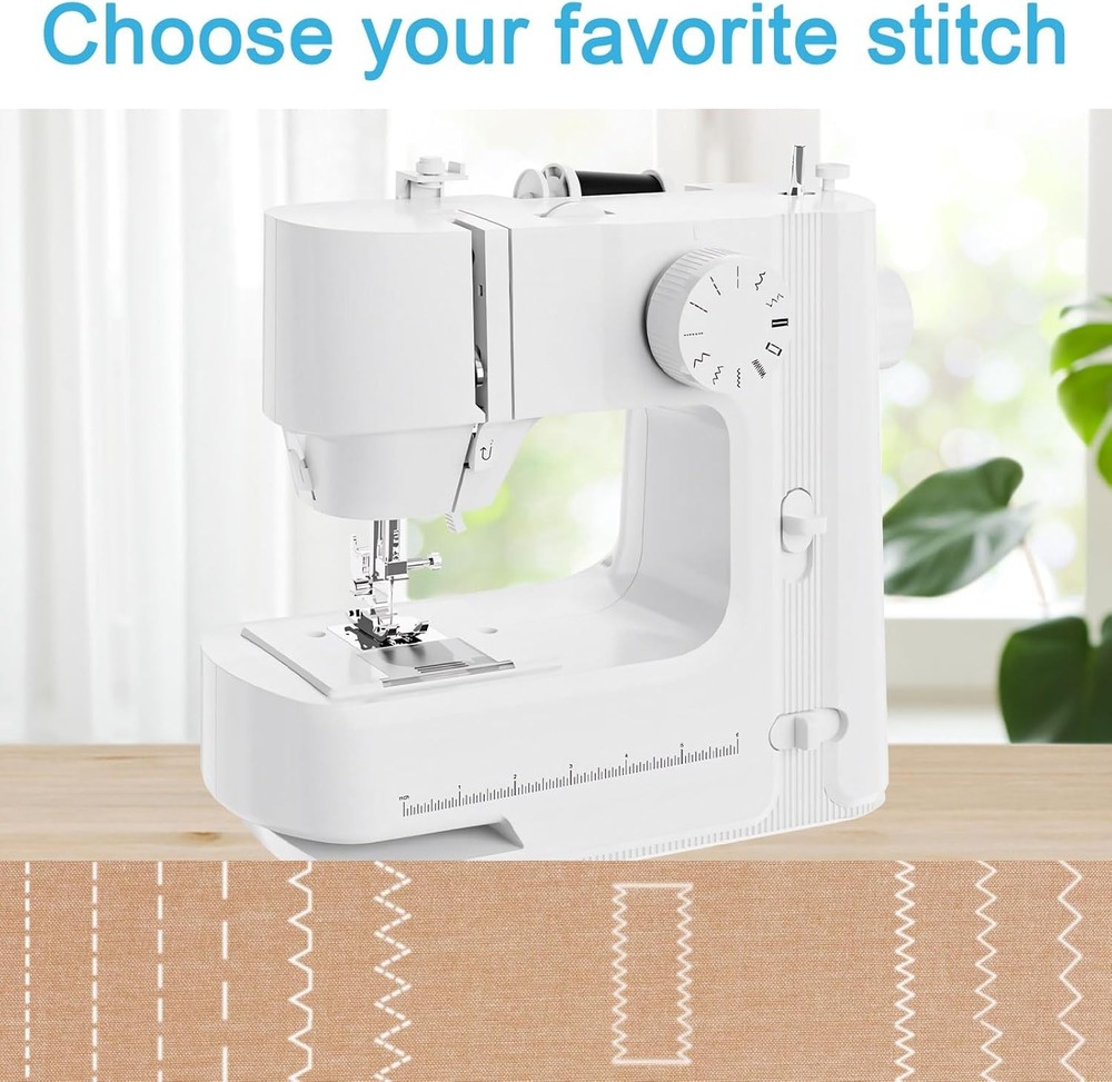 Sewing machine, suitable for clothing, fabrics, and DIY home projects.