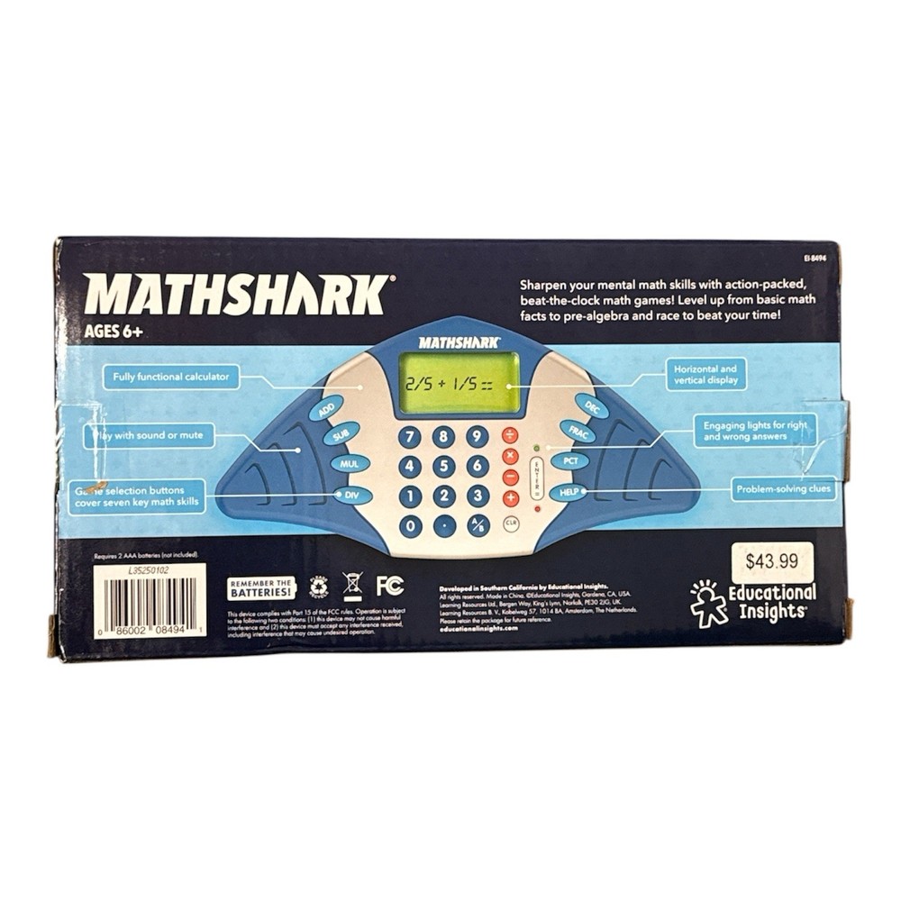 Educational Insights MathShark Digital Math Game, Brand new