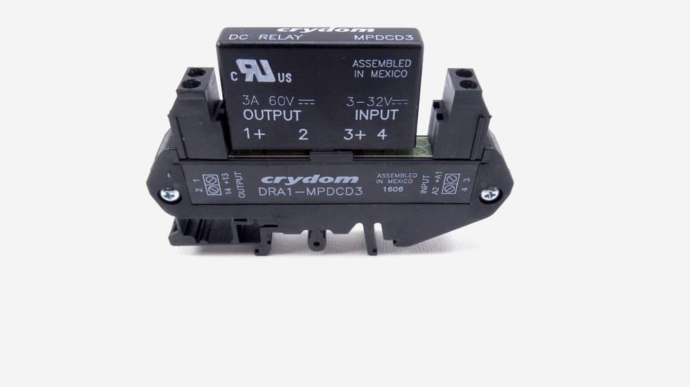 Crydom DRA1-MPDCD3 Solid State Relay w/ Crydom MPDCD3 Relay