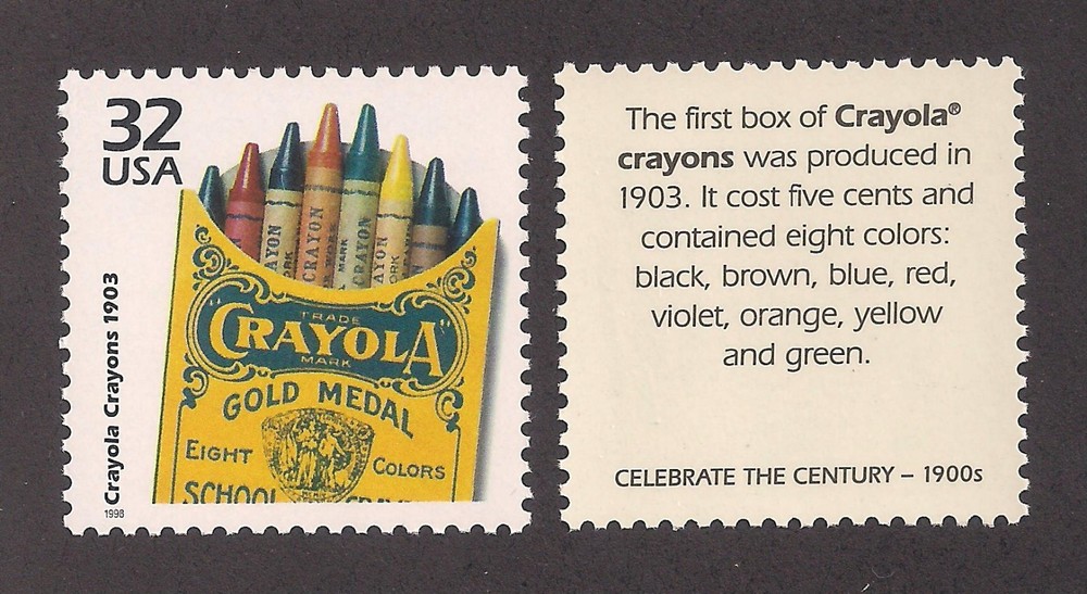 1903 FIRST CRAYOLA CRAYONS INTRODUCED - U.S. POSTAGE STAMP - MINT CONDITION