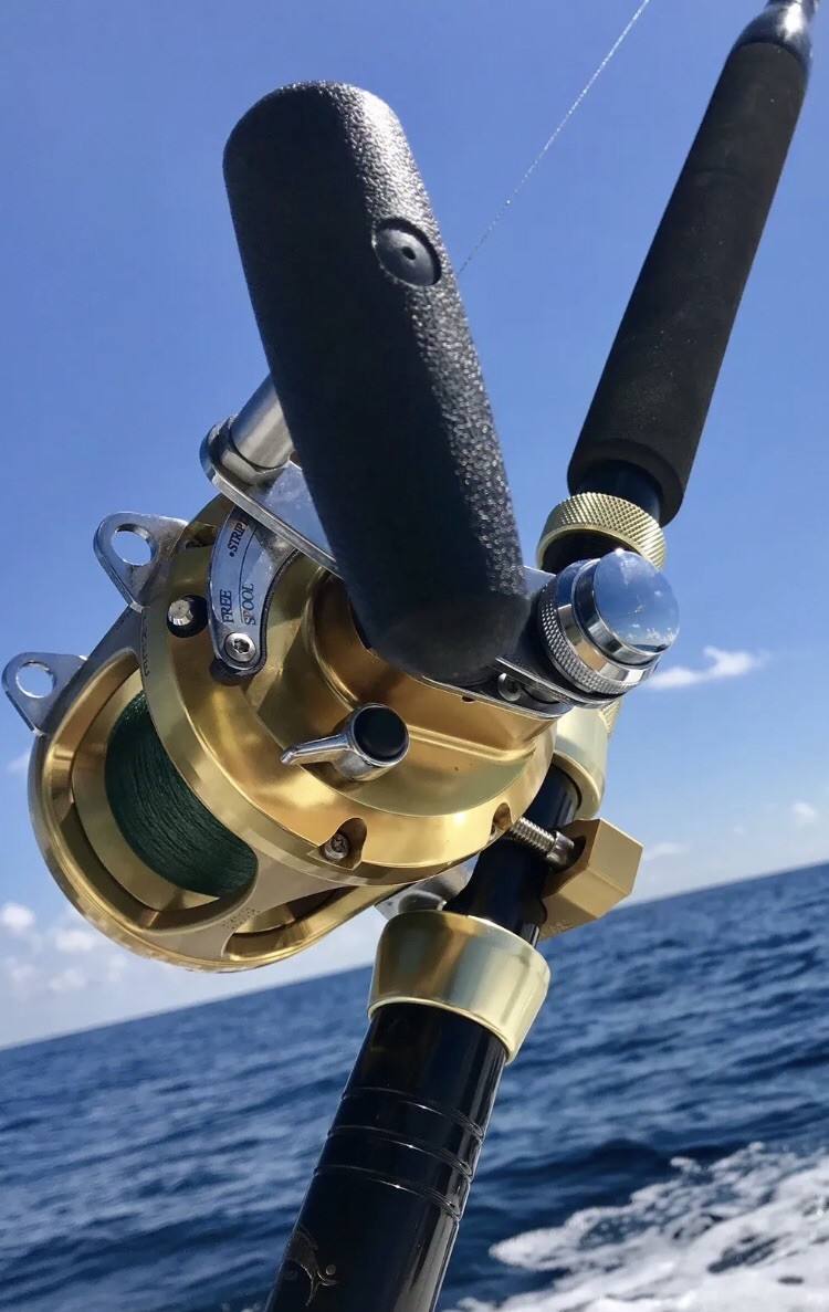 PENN International 20 30 50 70 Reel Clamp Anodized Aluminum Fishing Engraved