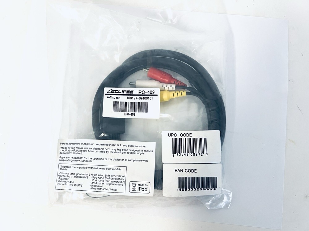 Eclipse IPC-409 iPod Control Cable for AVN4430 Navigation Receiver NEW
