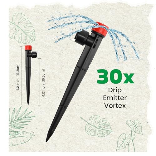 30pcs Quick-Connect Drip Irrigation 30PCS Drip Irrigation Stream Emitters