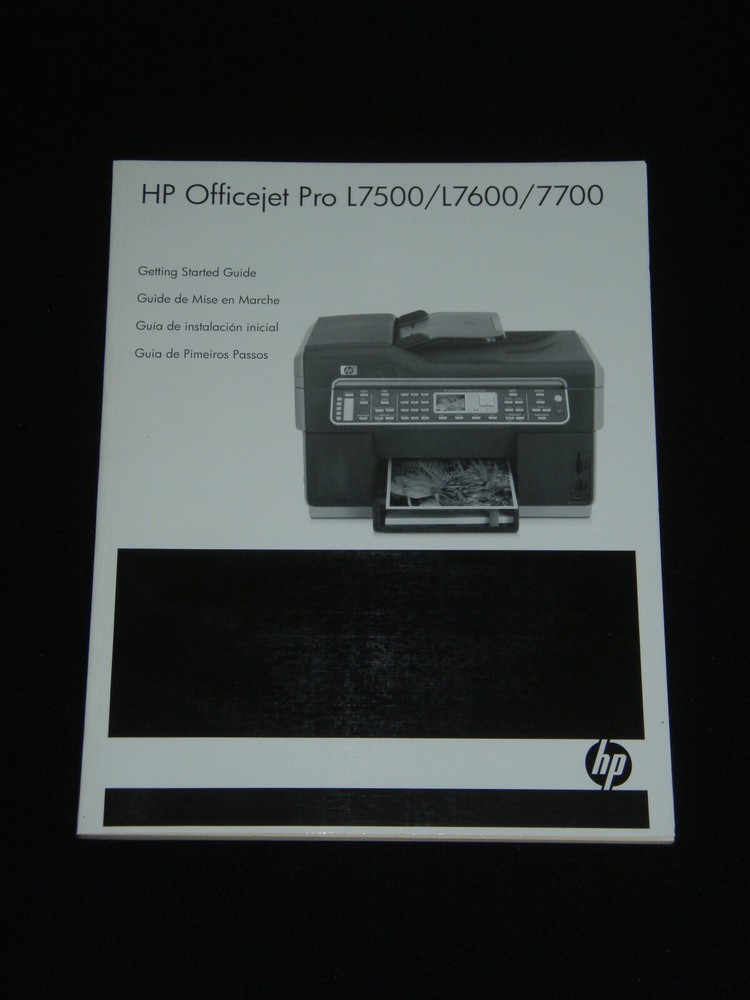 HP Officejet Pro L7500 / L7600 / 7700 Getting Started Guide (Edition 1)