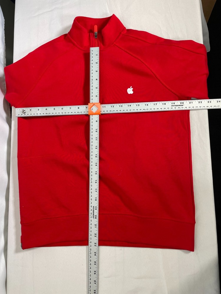 Apple Store Employee Red 1/4 Zip Pullover Jacket Women's SMALL
