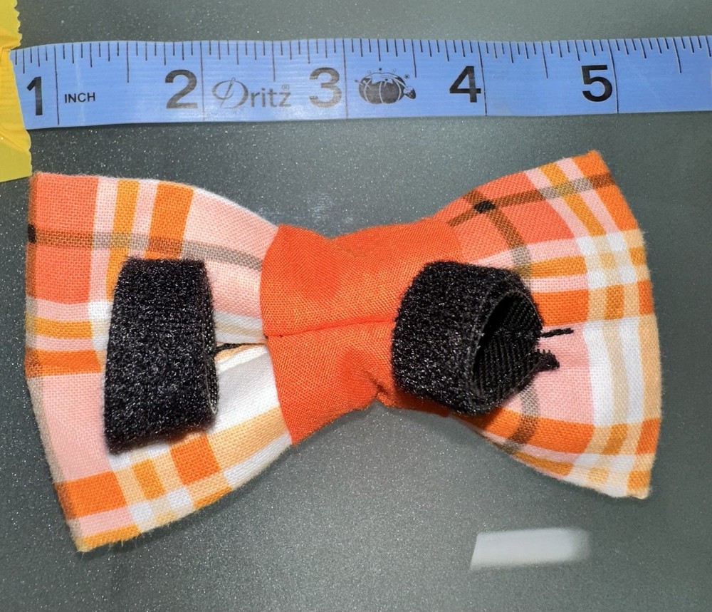 Handmade Over The Collar Bow & Bandanna Bundle (Plaid Pattern) - New