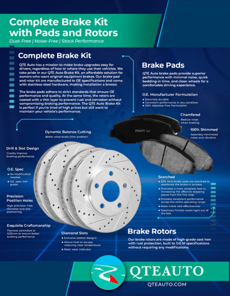 Front Ceramic Brake Pad Kit For 2008-2011 Ford Focus