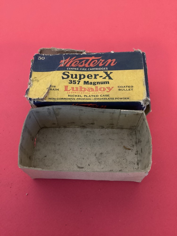 EMPTY Ammo Box Western Super X 357 Magnum