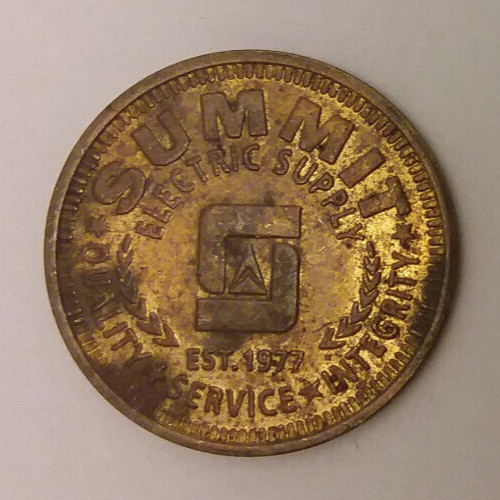 Summit Electrical Supply Five Dollar Trade Token 28mm