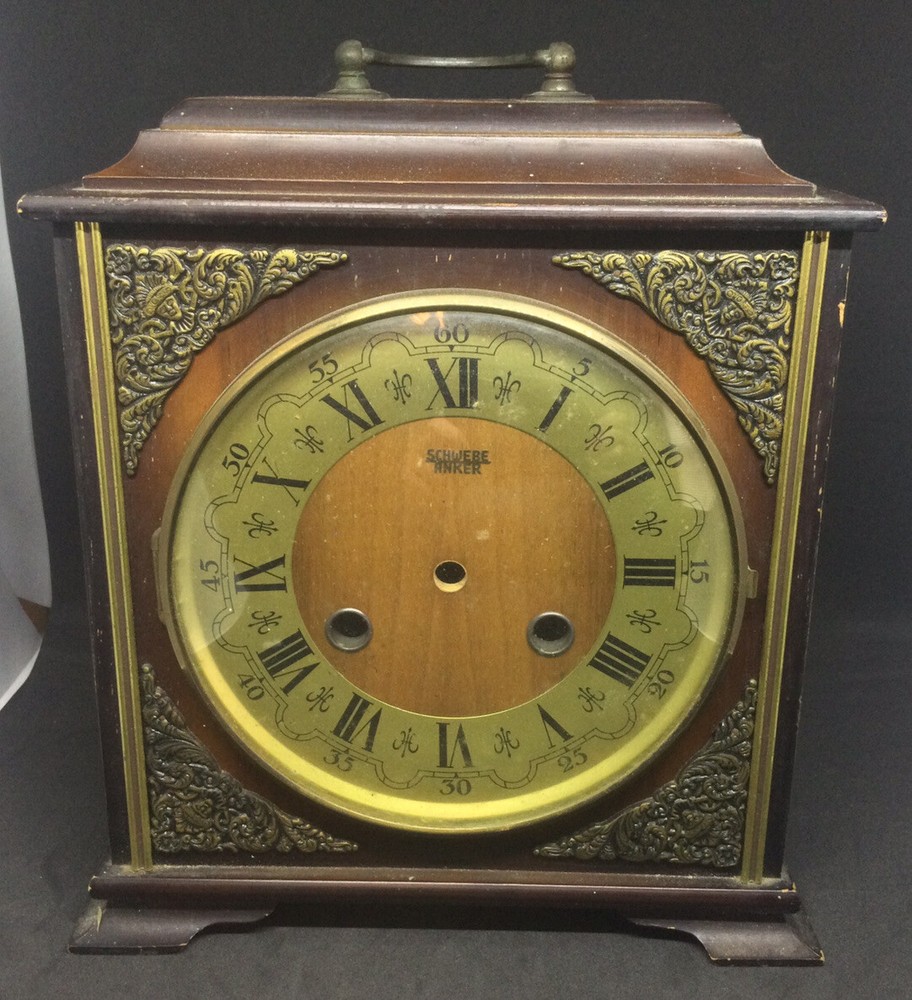 Vintage Schwebe Anker Mantel Clock With Key/No Internals