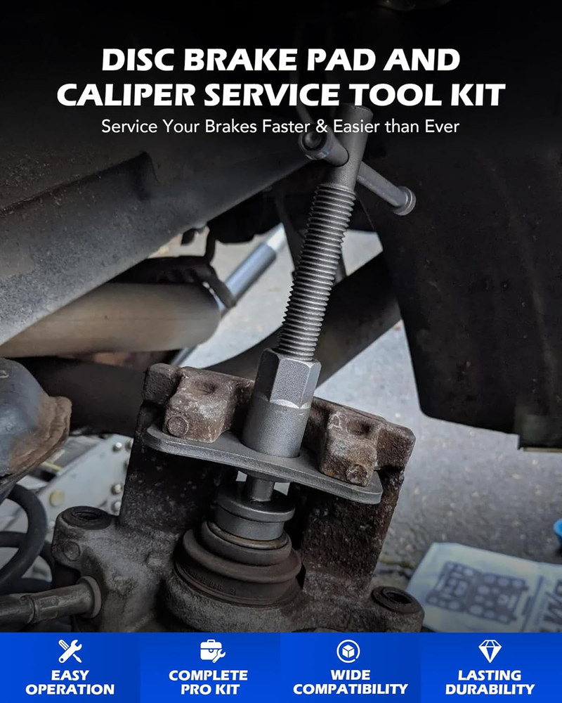 24Pc Brake Caliper Compression Tool Set, Heavy Duty Brake Piston Compressor Tool