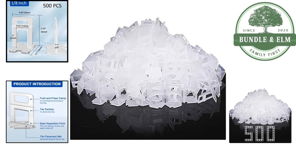 Transparent Tile Leveling Clips for 1/8 Inch Grouting Joint Installation