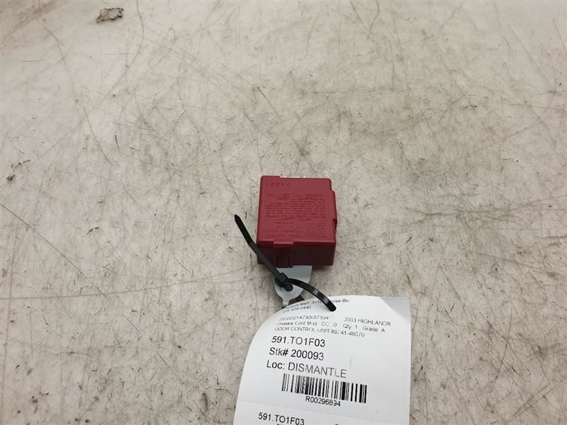 2003 TOYOTA HIGHLANDER CHASSIS ECM DOOR RECEIVER CONTROL MODULE ASSEMBLY