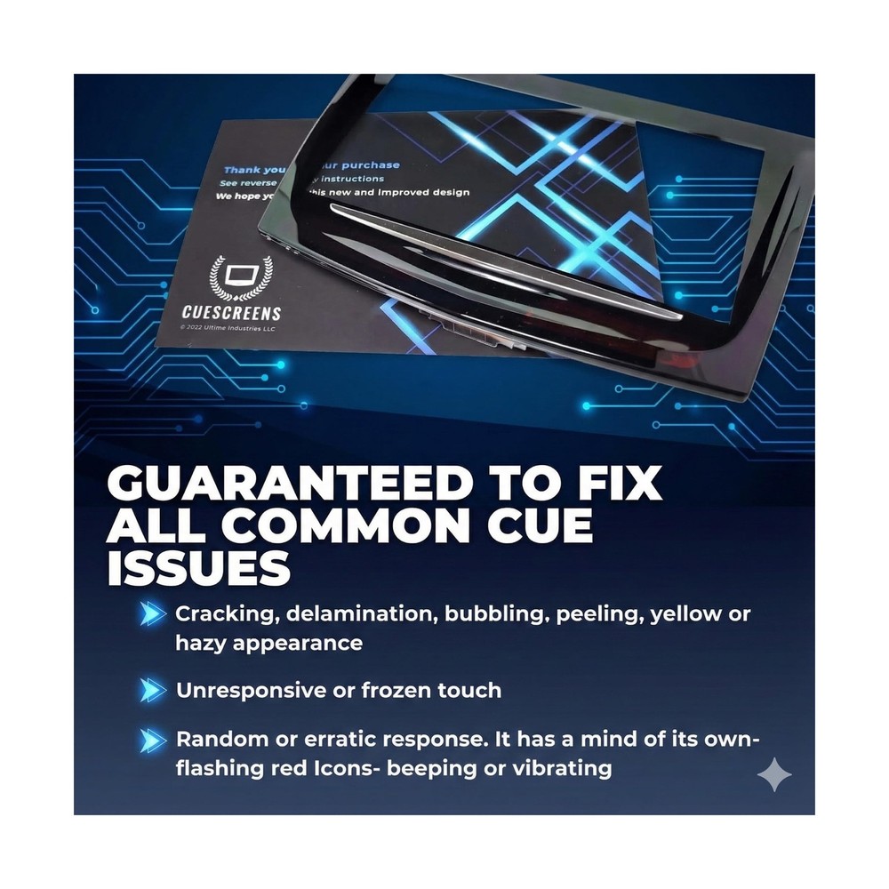 Cadillac CUE Premium Touch Screen Replacement with Tools – Upgraded Ultra-