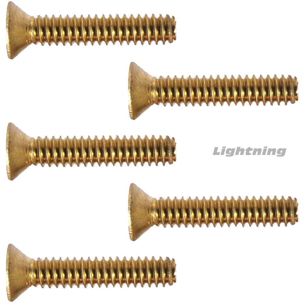 Flat Head Slotted Machine Screws Solid Brass #10-24 x 5/8" Qty 25