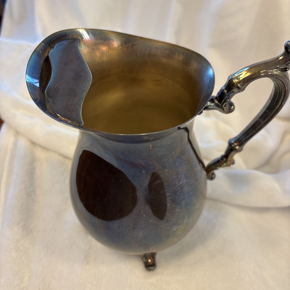Wm Rogers Silverplate Water Pitcher with Ice Guard