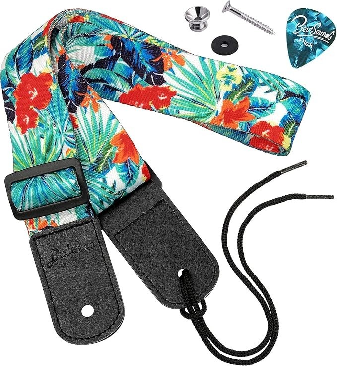 Dulphee Ukulele Strap Hawaiian Style Adjustable Uke Shoulder Strap New
