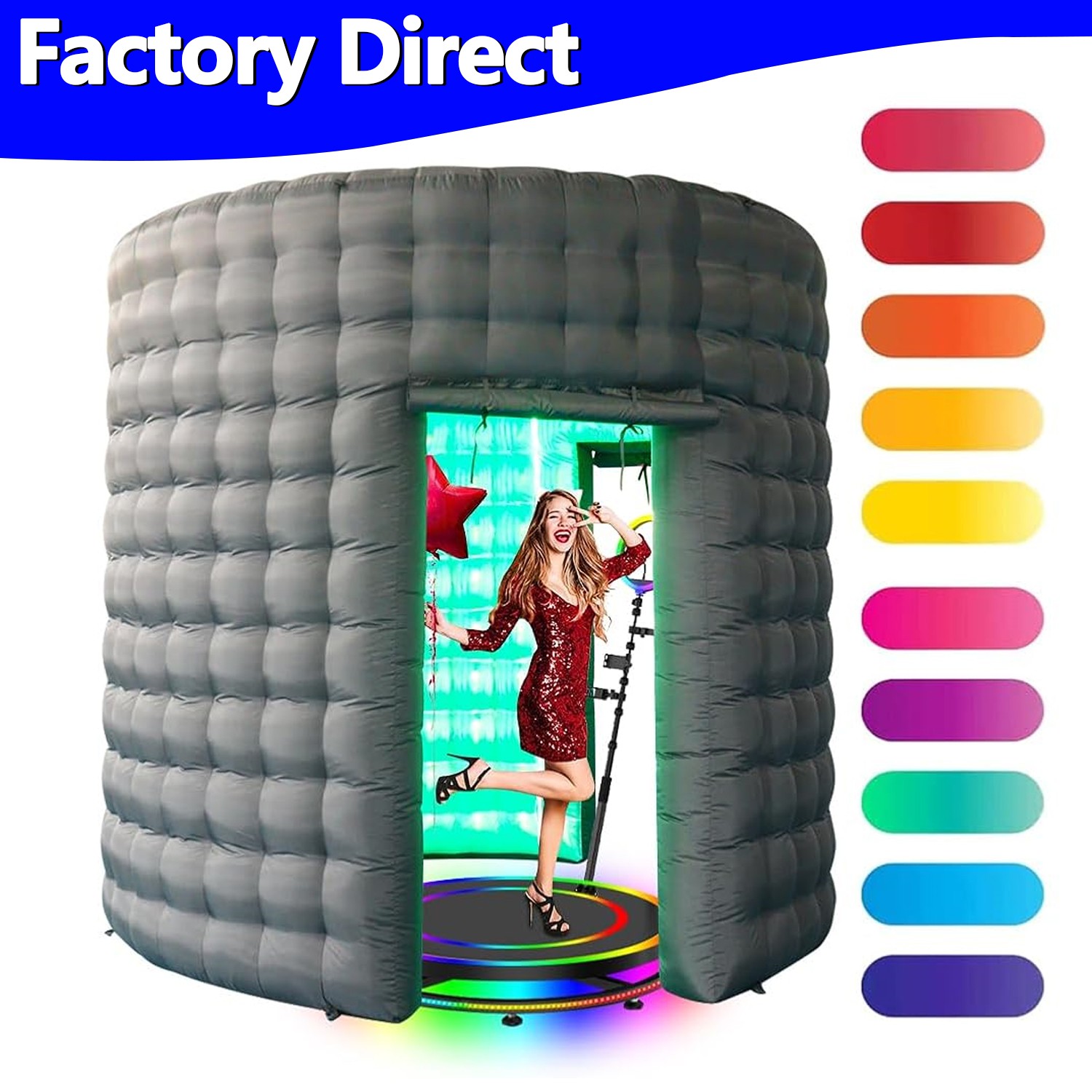 Round Inflatable Photo Booth LED 360 Photo Booth for Party Wedding Photography