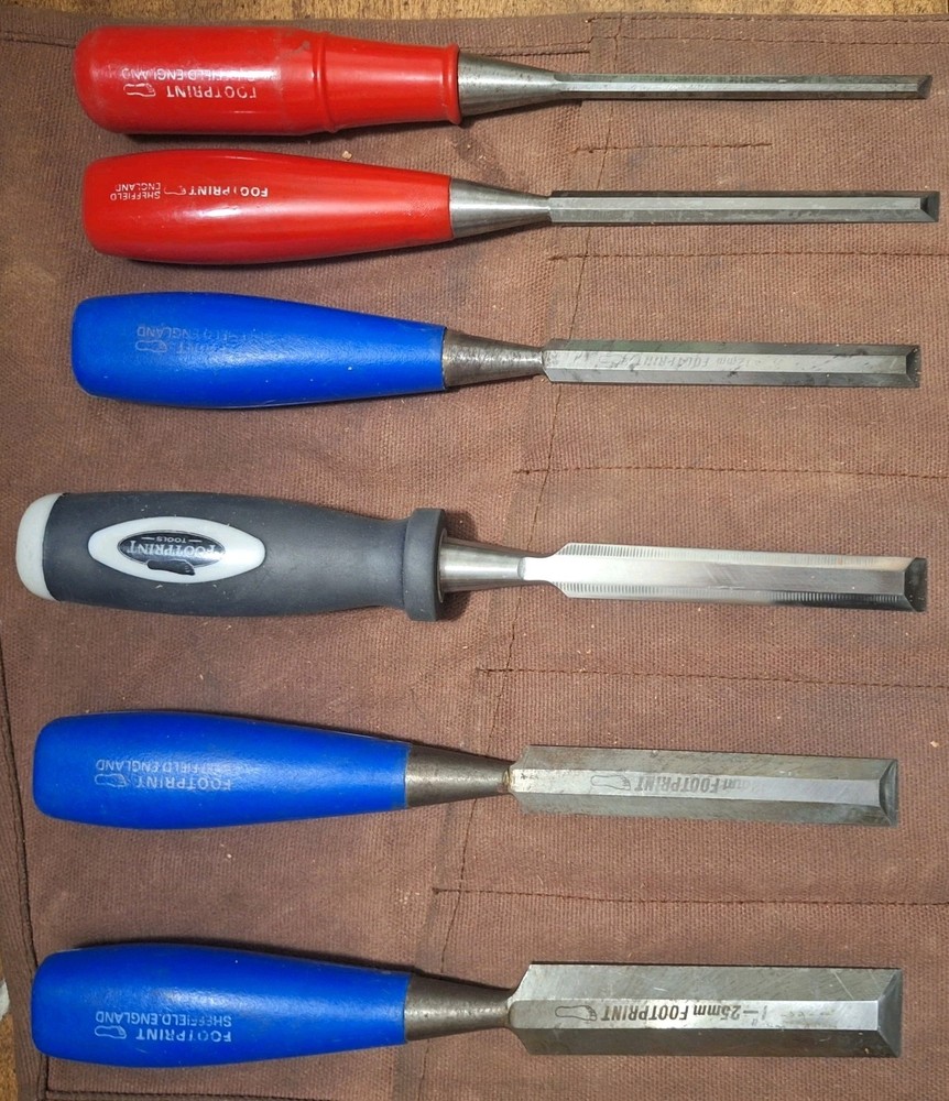 6 Pc Footprint Wood Chisel Ste