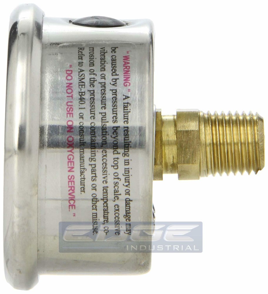 LIQUID FILLED PRESSURE GAUGE 0-2000 PSI, 2" FACE, 1/4" BACK MOUNT