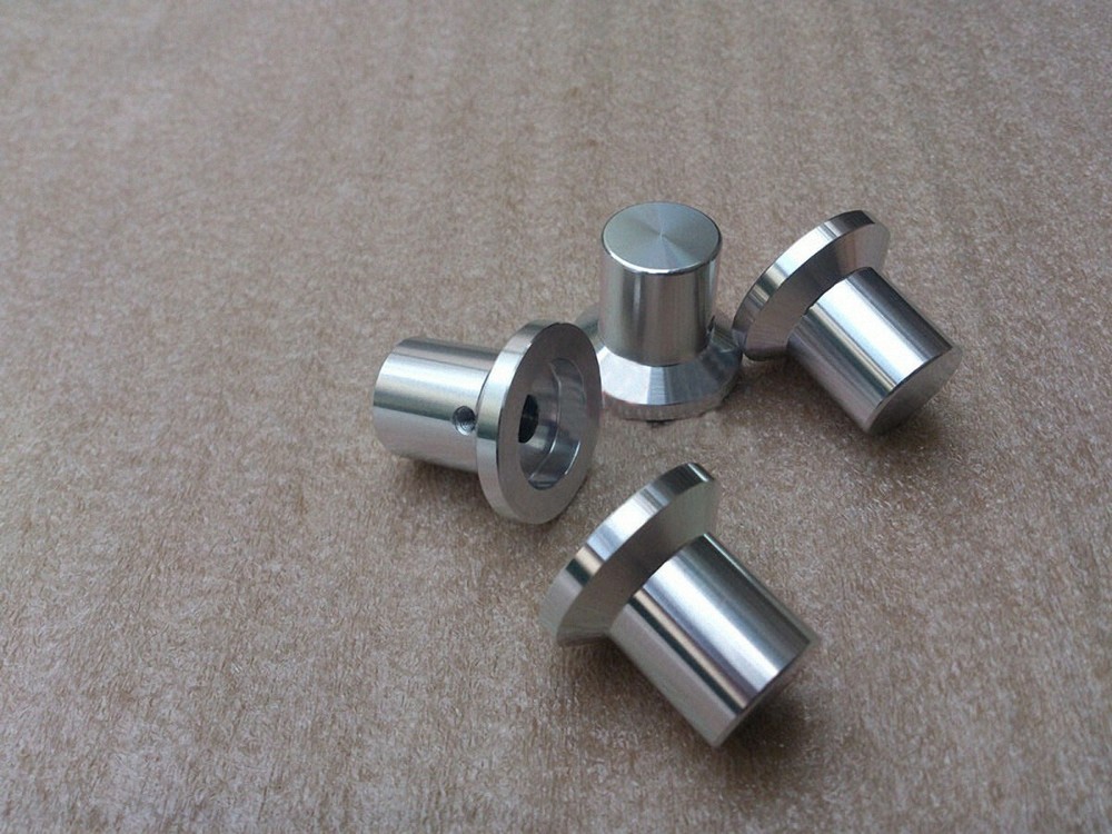 1 PCS Gloss silver 25*17*22 Aluminum amplifier solid Volume potentiometer knob