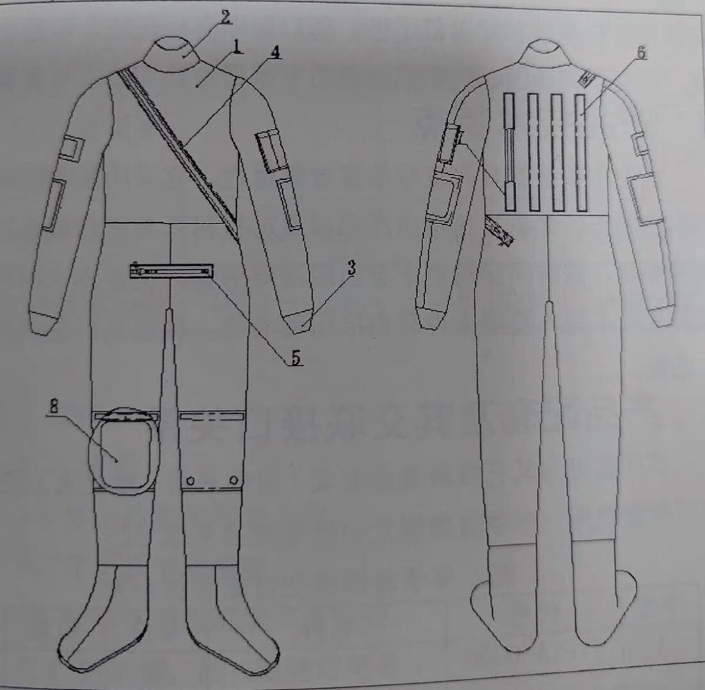Russian Fighter Pilot High Altitude Flight Uniform Ventilating Suit 2#