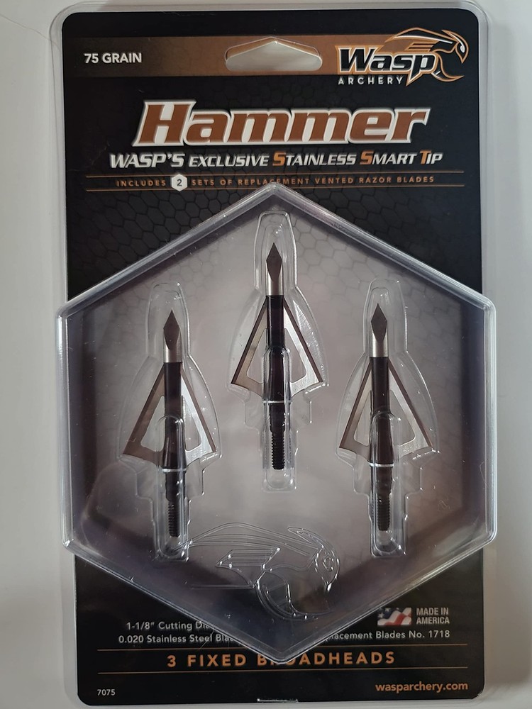 WASP Archery Hammer SST 75G 3PK