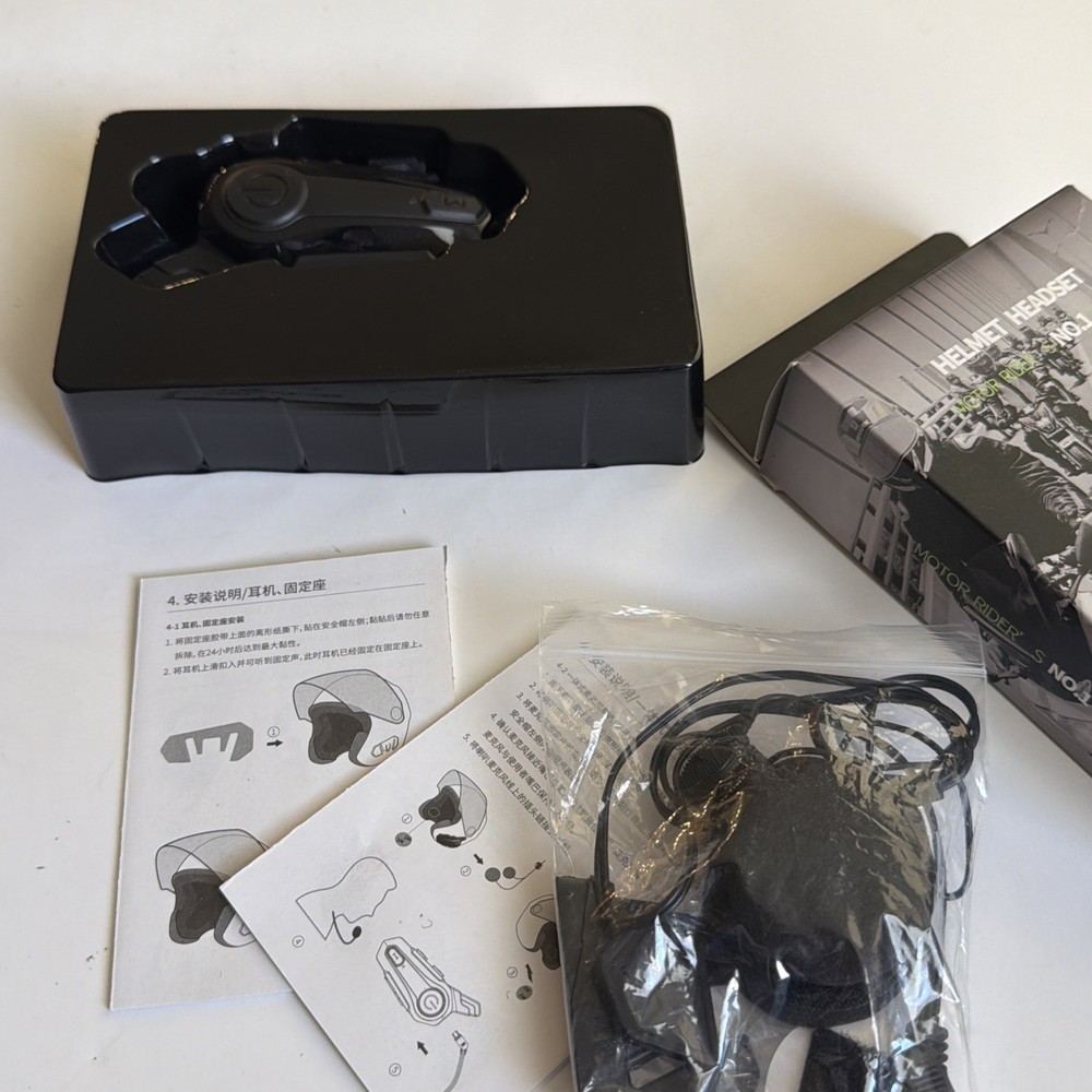 Motorcycle Headset E1 Helmet Intercom Headset with CVC Noise Cancellation Stereo