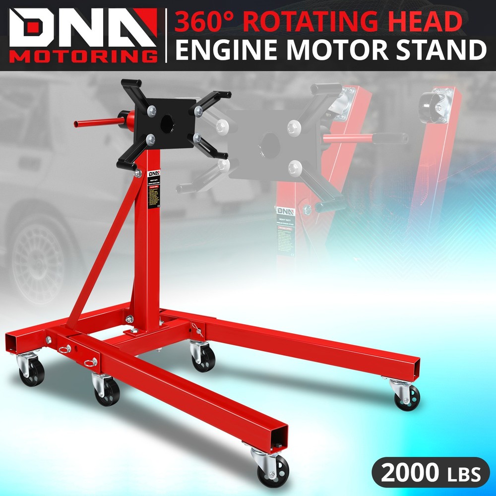 2000 LBs 360 Degree Adjuste Mounting Head Durable Stable Steel Engine Stand Red