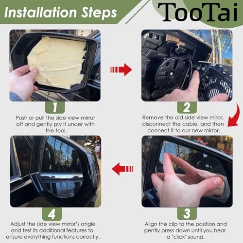 Passenger Side Replacement Mirror Glass - Compatible with Passenger Right Side