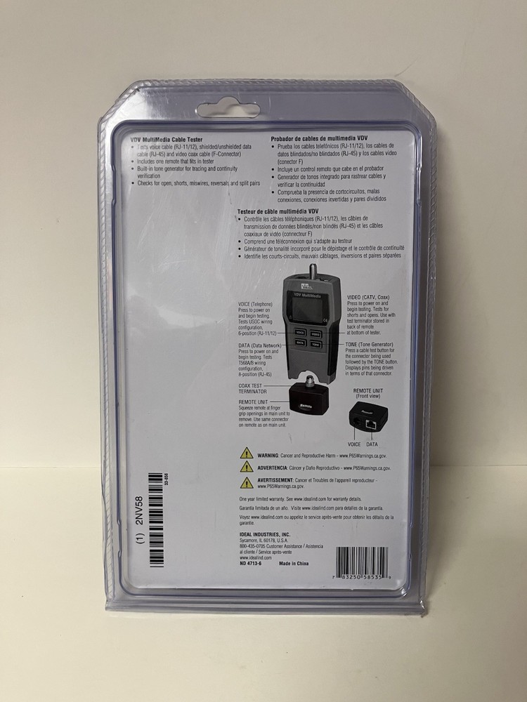 Ideal VDV Multimedia Cable Tested 33-856 NEW FACTORY SEALED